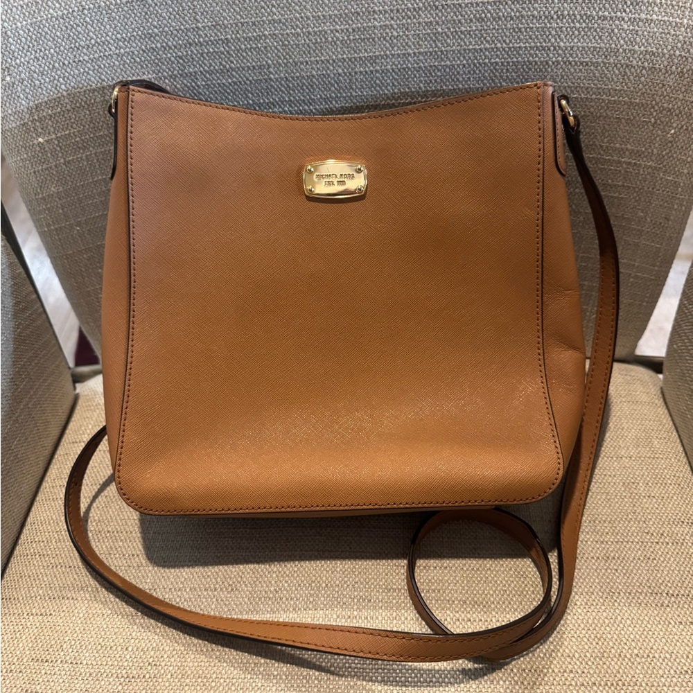 Michael Kors Cognac Saffiano Leather Crossbody Bag